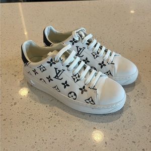 White Black Monogram Luxury Sneaker Shoes Woman 8